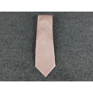 Vesuvio Napoli Paisley Silk Blend Tie Italy Men Peach
